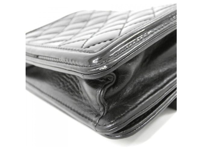 Borsa a tracolla Chanel Boy Line 92071 Nero Bianco - vista 3