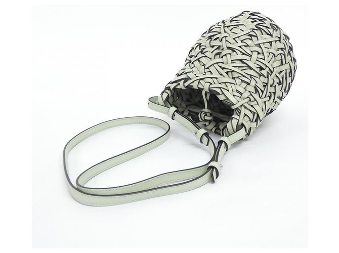 Borsa Loewe Nest Basket Small Verde Verde chiaro - vista 5