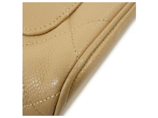 Borsa Chanel 1804 Beige in pelle di vitello granulata - vista 4
