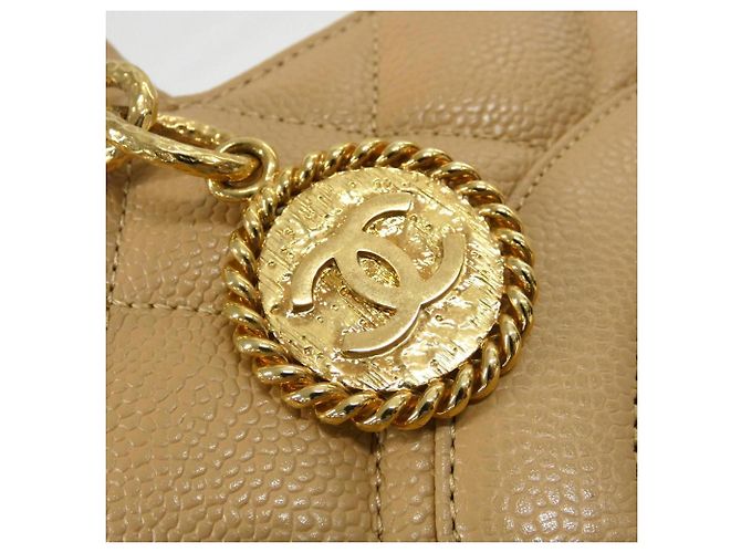Borsa Chanel 1804 Beige in pelle di vitello granulata - vista 6