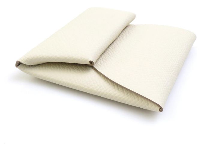Monedero de piel Epsom Hermès Blanco - vista 2