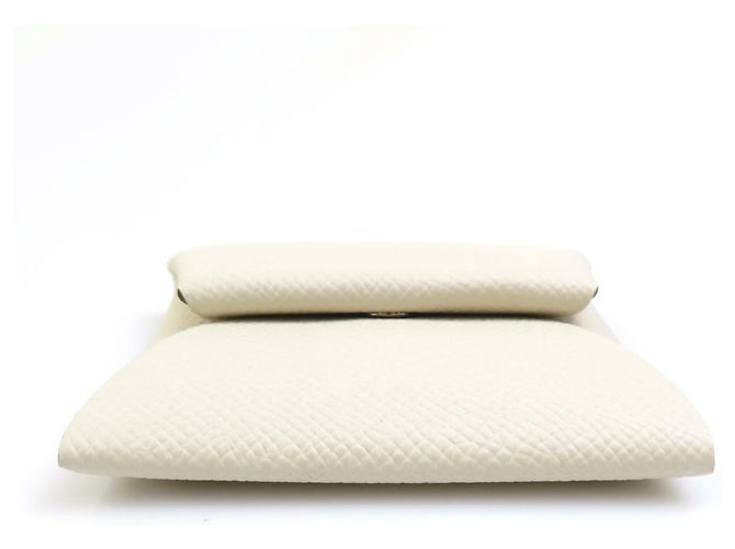 Monedero de piel Epsom Hermès Blanco - vista 4