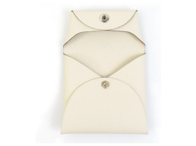 Monedero de piel Epsom Hermès Blanco - vista 5
