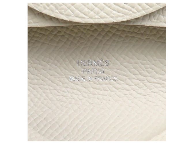 Monedero de piel Epsom Hermès Blanco - vista 9