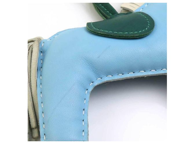 Hermès Charm per borsa Hermes Rodeo MM Bianco Blu Verde - vista 11