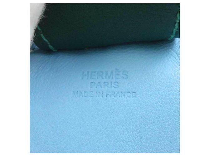Hermès Charm per borsa Hermes Rodeo MM Bianco Blu Verde - vista 14