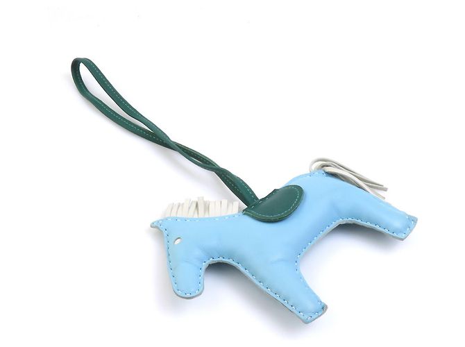 Hermès Charm per borsa Hermes Rodeo MM Bianco Blu Verde - vista 2
