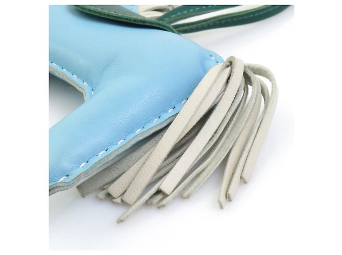 Hermès Charm per borsa Hermes Rodeo MM Bianco Blu Verde - vista 6