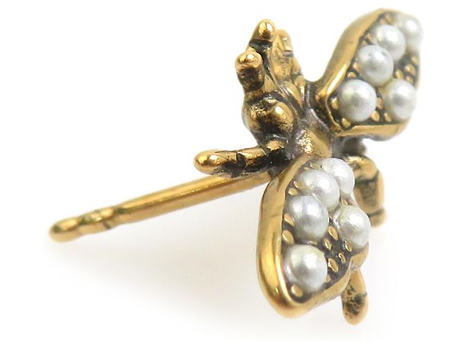 Orecchini Christian Dior JA DIOR Bee Bianco D'oro - vista 5