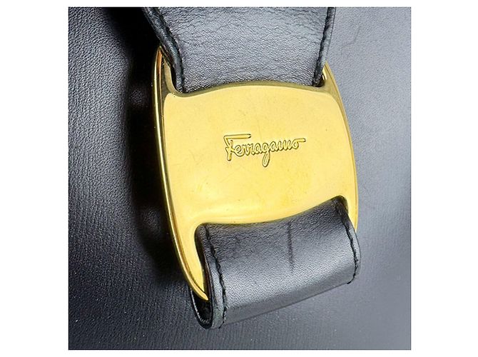 Borsa a mano/Borsa a tracolla in pelle nera Salvatore Ferragamo Nero - vista 11
