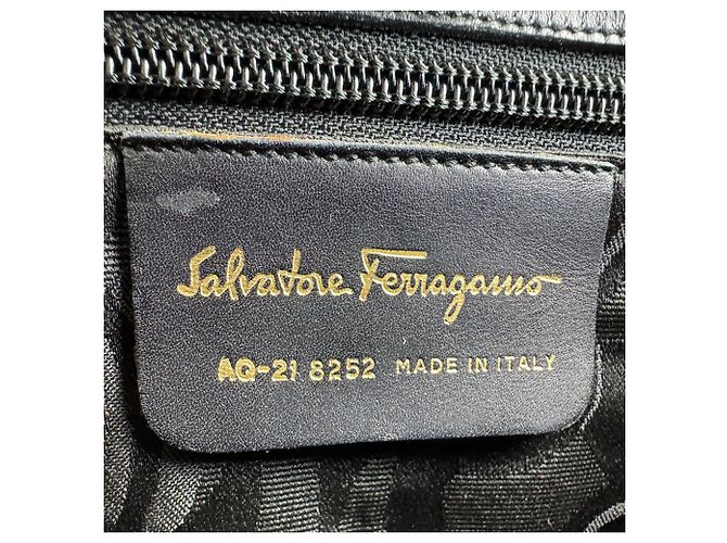 Borsa a mano/Borsa a tracolla in pelle nera Salvatore Ferragamo Nero - vista 13