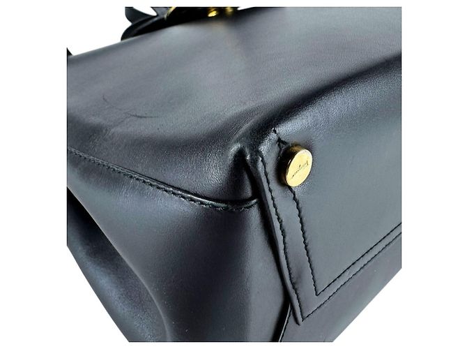 Borsa a mano/Borsa a tracolla in pelle nera Salvatore Ferragamo Nero - vista 8