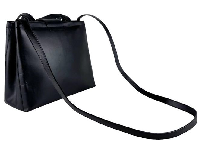 Borsa a mano/Borsa a tracolla in pelle nera Salvatore Ferragamo Nero - vista 9