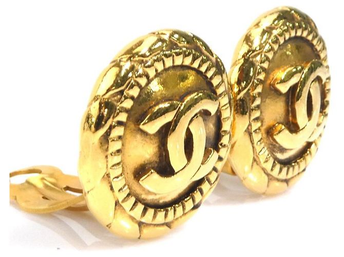 Orecchini a clip in metallo dorato Chanel D'oro - vista 2