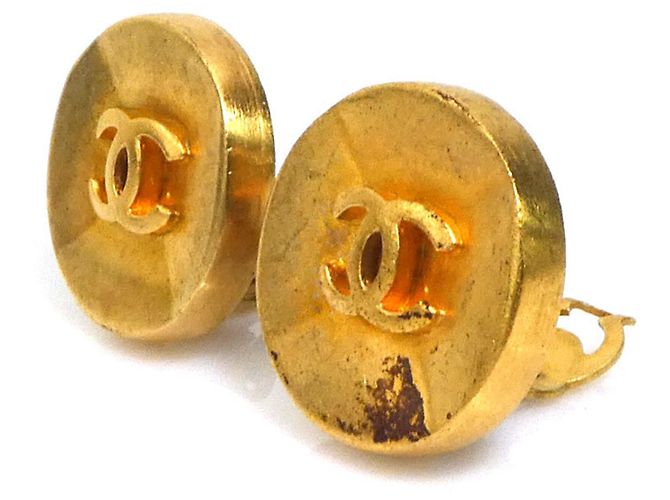 Orecchini a clip dorati Chanel D'oro - vista 3