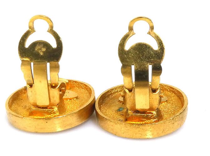 Orecchini a clip dorati Chanel D'oro - vista 7