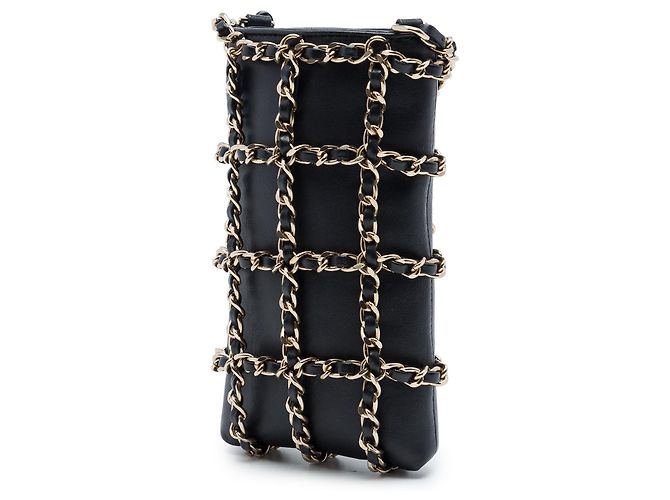 Clutch Chanel Black Lambskin Tech Me Out con catena Nero - vista 2