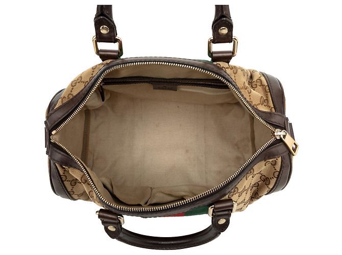 Gucci Beige Medium GG Canvas Web Joy Boston Tasche - Ansicht 4