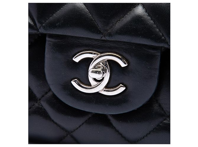 Chanel Black Jumbo Classic Lambskin Single Flap Nero - vista 5