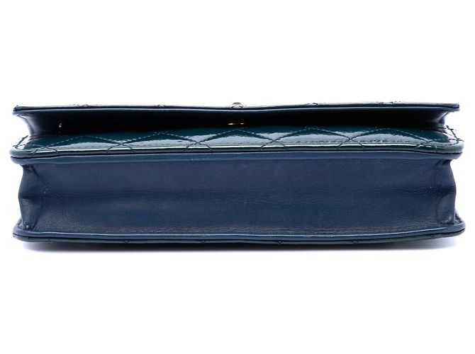 Wallet On Chain Portafoglio con catena Chanel Blue Quilted Patent Reissue 2.55 Blu navy - vista 3