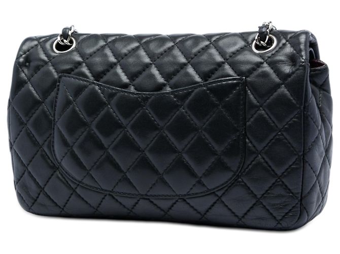 Chanel Black Medium Classic Lambskin Double Flap Nero - vista 2