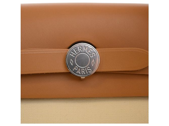 Hermès Yellow Toile Herbag Zip 31 Gelb - Ansicht 9