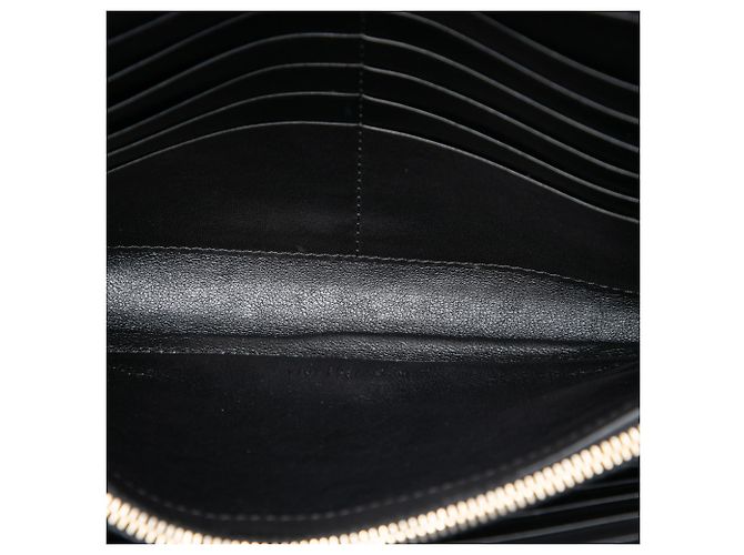 Portafoglio con catena Paris in pelle di vitello liscia nera Saint Laurent Nero - vista 4