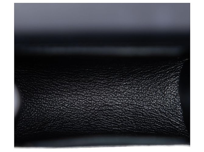 Chanel Black CC gestepptes Caviar Handyhalter mit Kette Schwarz - Ansicht 4