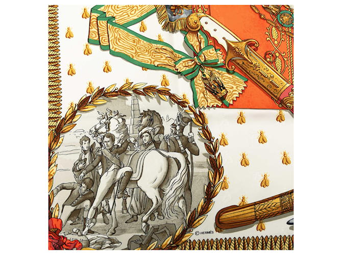 Sciarpa in seta Hermès Blue Napoleon 90 - vista 7