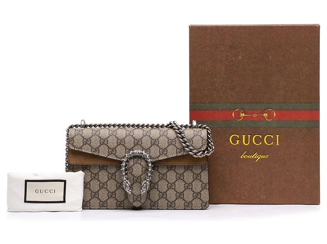 Gucci Beige Medium GG Supreme Dionysus Crossbody - vue 7