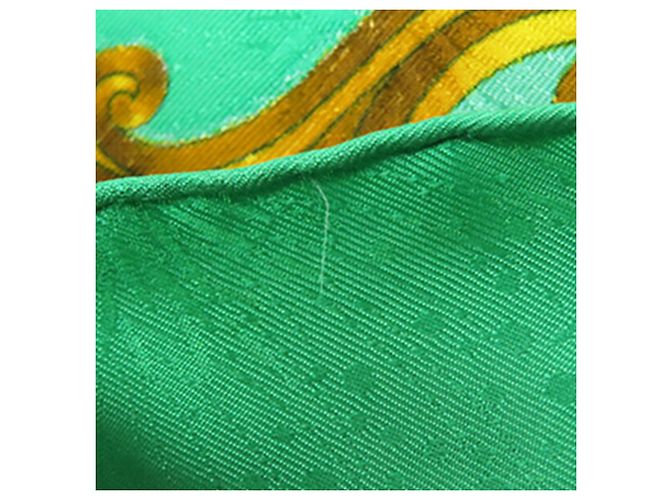 Sciarpa in seta Hermès Green Luna Park 90 Verde Verde chiaro - vista 7