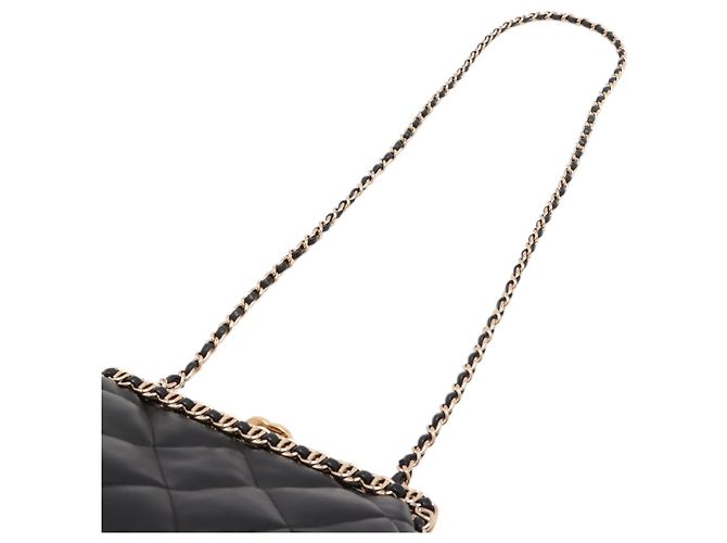 Chanel Black CC Quilted Lambskin Frame Chain Crossbody - vista 10