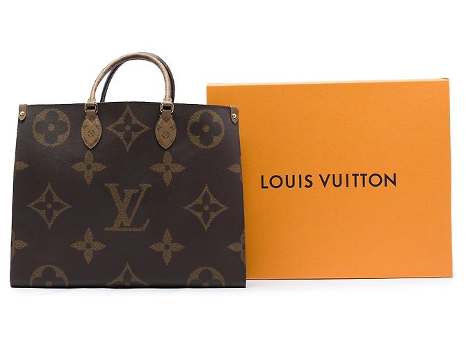 Louis Vuitton Marrone Monogram Reverse Giant OnTheGo GM - vista 6