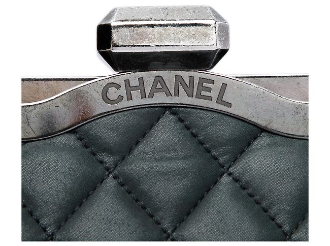 Chanel Black Quilted Iridescent Calfskin Chic Quilt Frame Satchel Tasche Schwarz - Ansicht 5