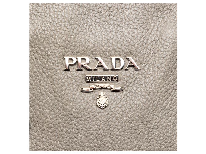 Prada Sac cabas convertible à fermeture éclair latérale en Vitello Daino marron Taupe - vue 5