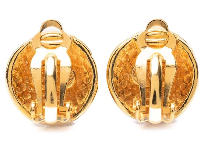 Orecchini a clip Chanel Gold CC placcati oro D'oro - vista 2