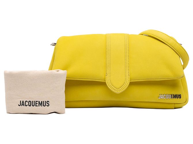 Borsa Jacquemus Yellow Padded Nubuck Le Bambimou Giallo - vista 7