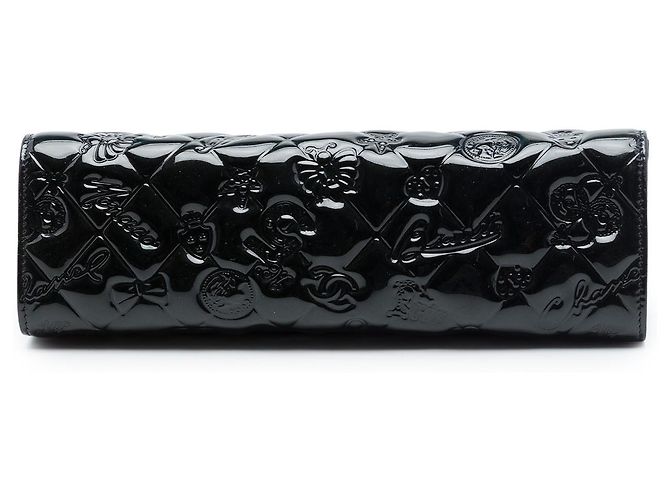 Pochette Chanel Black Quilted Patent Embossed Lucky Symbols Noir - vue 3