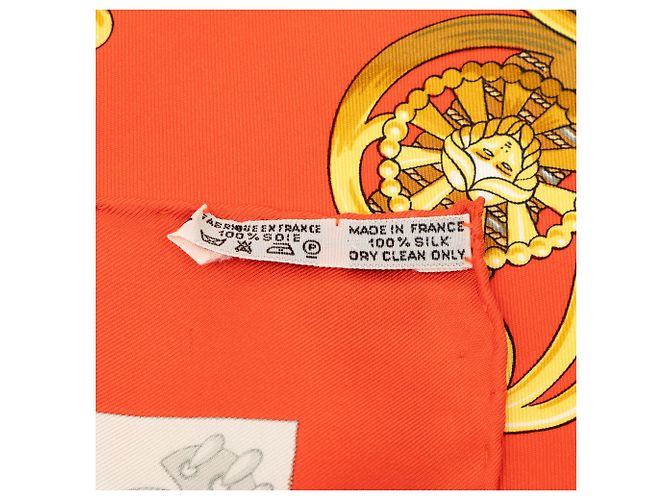 Pañuelo de seda Hermès Red Cliquetis 90 Roja - vista 2
