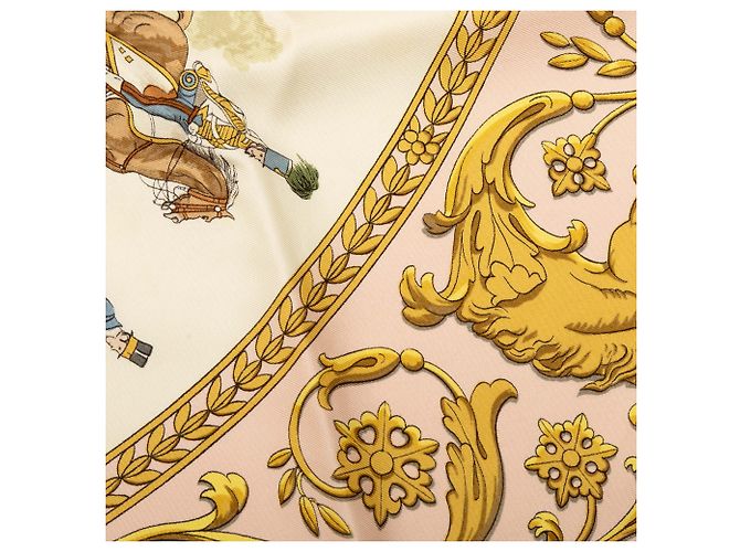 Sciarpa in seta Hermès Pink La Promenade de Longchamps 90 Rosa - vista 6