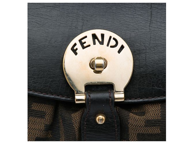 Bolso Fendi Brown Medium Zucca Canvas Magic Castaño - vista 5
