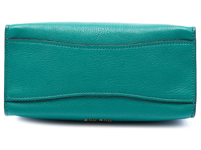 Borsa Miu Miu Blue Mini Goatskin Madras Click Top Handle - vista 3