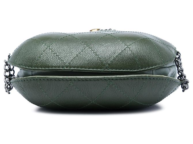 Borsa a secchiello Gabrielle Chanel Green Small Bicolor Quilted Calfskin Verde - vista 3