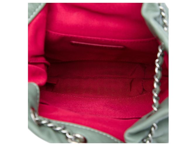 Borsa a secchiello Gabrielle Chanel Green Small Bicolor Quilted Calfskin Verde - vista 4