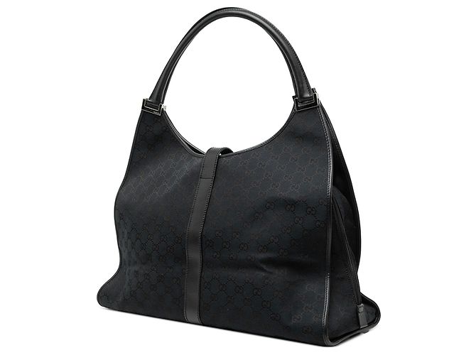 Borsa da viaggio Gucci Black GG Canvas Jackie Bardot Nero - vista 2