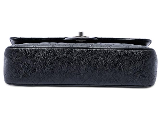 Chanel Black Medium Classic Caviar Double Flap Nero - vista 3