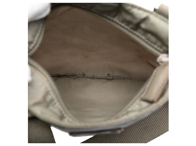 Borsa a tracolla Prada Gray Tessuto Zip Top Marrone - vista 4