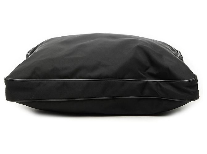 Prada Black Saffiano Trimmed Tessuto Zip Top Umhängetasche Schwarz - Ansicht 3