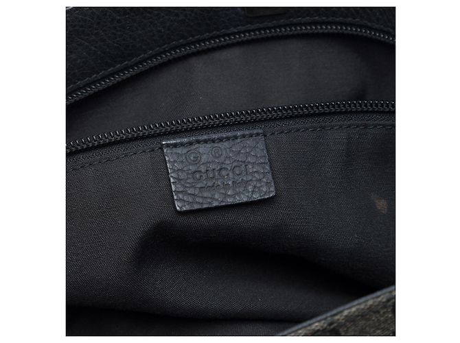 Gucci Tote aus grauem GG Canvas Braun - Ansicht 5