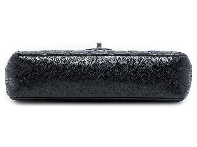 Chanel Black Medium Classic Caviar Double Flap Nero - vista 3